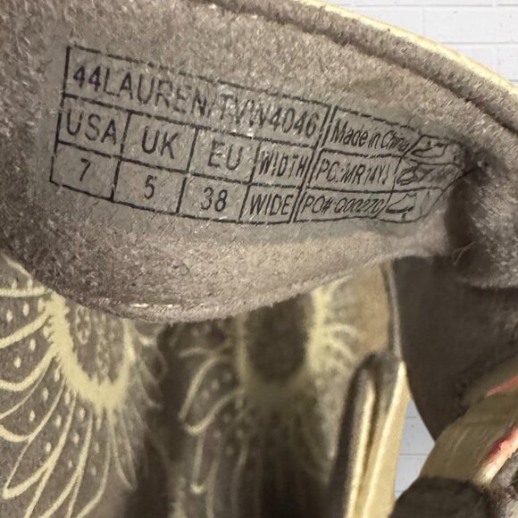 VIONIC Lauren Shimmer Croc Embossed Comfort Adjustable Straps Sandals 7 WIDE - Picture 4 of 4